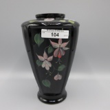 Fenton black handpainted vase-7