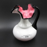 Fenton black rose pitcher-6.5