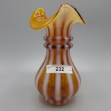 Fenton Gold Rib Optic vase-6.5