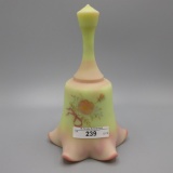 Fenton burmese hand painted limited bell