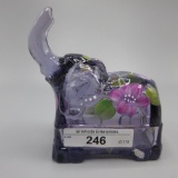 Fenton purple handpainted elephant box
