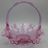 Fenton Cabbage Rose pink basket-8