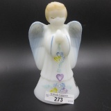 Fenton handpainted boy angel