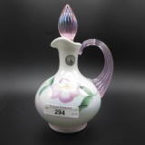 Fenton white handpainted cruet=7