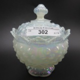 Fenton French Opal Hobnail Covered Candy - 5