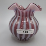 Fenton Purple Rib Optic Bowl - 4.5