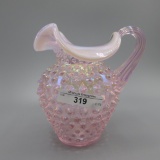 Fenton Pink Opal Hobnail Pitcher - 5.5