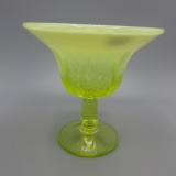 Fenton Vaseline Opal Cactus Vase 4.5