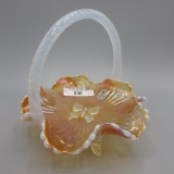 Fenton Marigold Carnival Butterfly Basket - 6.5