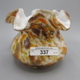 Fenton Vasa Murrihina Autumn Orange Bown