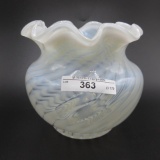 Fenton Vintage French Opal Rib Optic Bowl 5