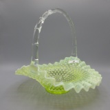 Fenton vaseline opalescent Hobnail 10