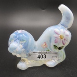 Fenton French Opal HP Dog