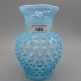 Fenton Blue Opal Hobnail Vase 6