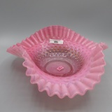 Fenton Cranberry Opal Hobnail 3-Corner Bowl 9.5