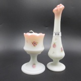 Fenton Blossom & Berries-  votive & bud vase