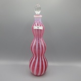 Fenton cranberry Rib Optic decanter