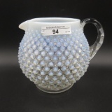 Fenton French opalescent Hobnail jug