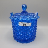 Fenton Daisy & Button Colonial blue candy dish