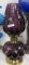 Fenton Purple dresser lamp w/ hand painted grapes & vines.