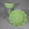 Fenton lime bowl and compote