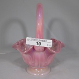 Fenton irid rosalene basket