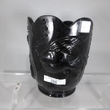 Fenton ebony Goldfish vase