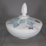 Fenton HP milk glass covered jar