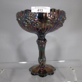 Fenton carnival embossed roses compote