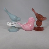 3 small bird figures- Gibson