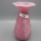 Fenton Cameo vase-etched Dandelion girl-7.25