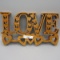 Love & Hearts plaque-cherry wood