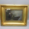 Framed oil on board Wilhelm Dieffenbacher painting. Circa 1890. approx 11 x