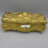 Brainard & Wilson Art Nouveau jewelry casket marked on bottom