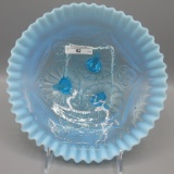 blue opalescent bowl