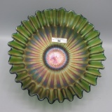 green Stippled Rays Carnival bowl