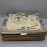 Vintage Incolay Stone jewelry box w/dogs 5