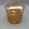 Fenton marigold Orange Tree powder jar