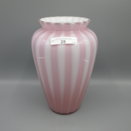 Fenton Pink optic 9" vase