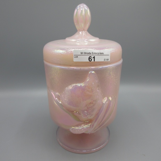 Fenton irid rosalene Chessie box