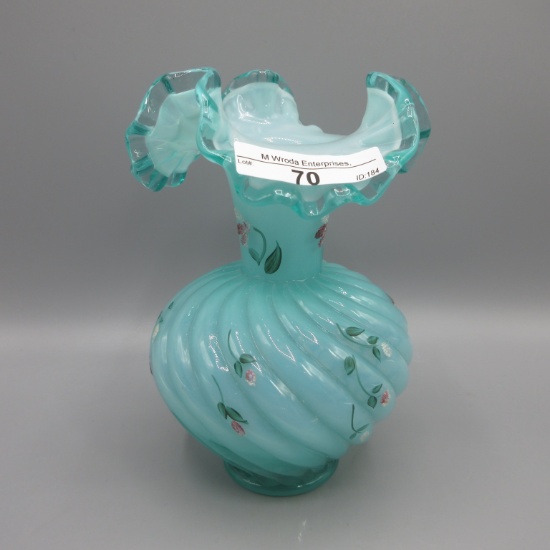 Fenton HP 6" swirl vase