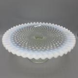 Fenton french opal Hobnail cake stand