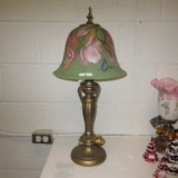 Fenton HP table lamp w/ Butterflies and Poppy decor- SWEET!