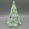 Fenton mint green satin Christmas tree-7.5