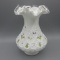 Fenton Violets in the Snow Spanish Lace vase-8