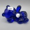 Fenton cobalt reclining bear