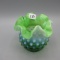 Fenton lime green opal. Hobnail bowl-3