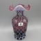 Fenton purple Honeycomb pinch vase-6.5
