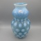 Fenton Blue Opal. Dot Optic Vase 11
