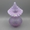 Fenton pink opal. Hobnail JIP vase-8